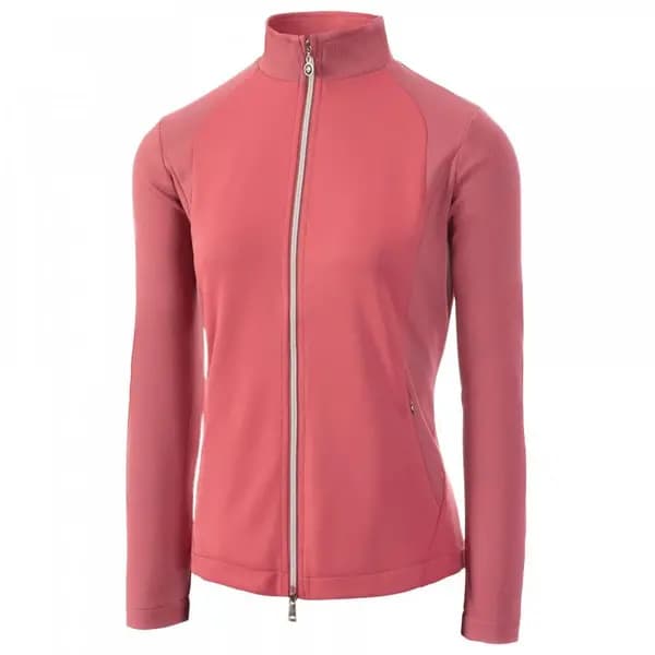 Image of Island Green Ladies Lined Layering Top - Pink/Grey - M