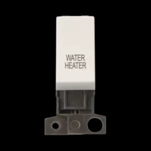 Image of Click Scolmore MiniGrid 13A Double-Pole Ingot Water Heater Switch Polar White - MD018PW-WH