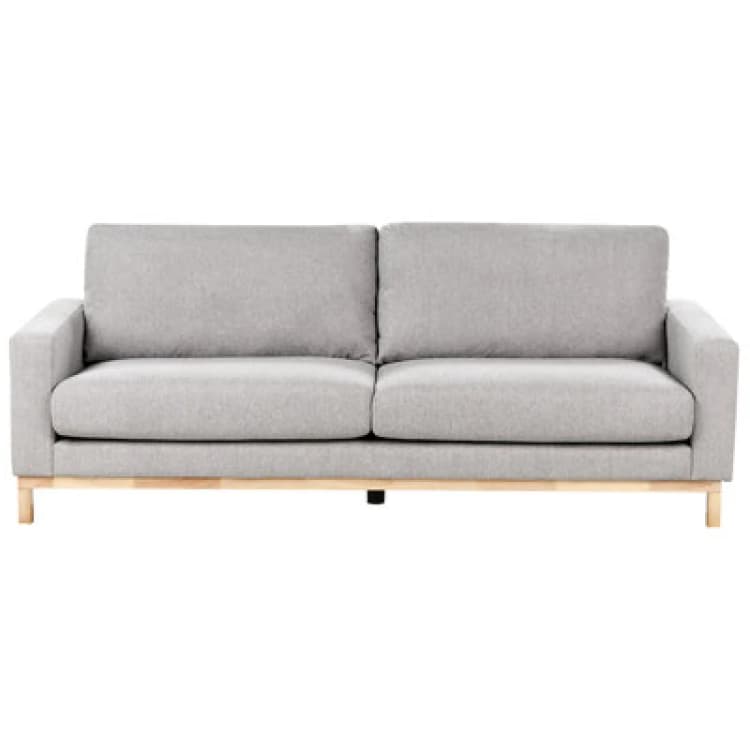 Image of Beliani Sofa 3 Seater Siggard Fabric Grey