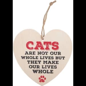 Image of Cats Are Not Our Whole Lives Hanging Heart Sign