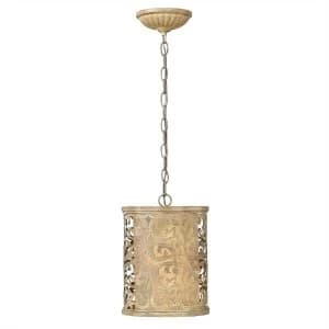 Image of 1 Light Ceiling Mini Pendant Brushed Champagne, E27