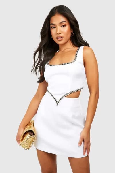 Image of Petite Boucle Mini Skirt