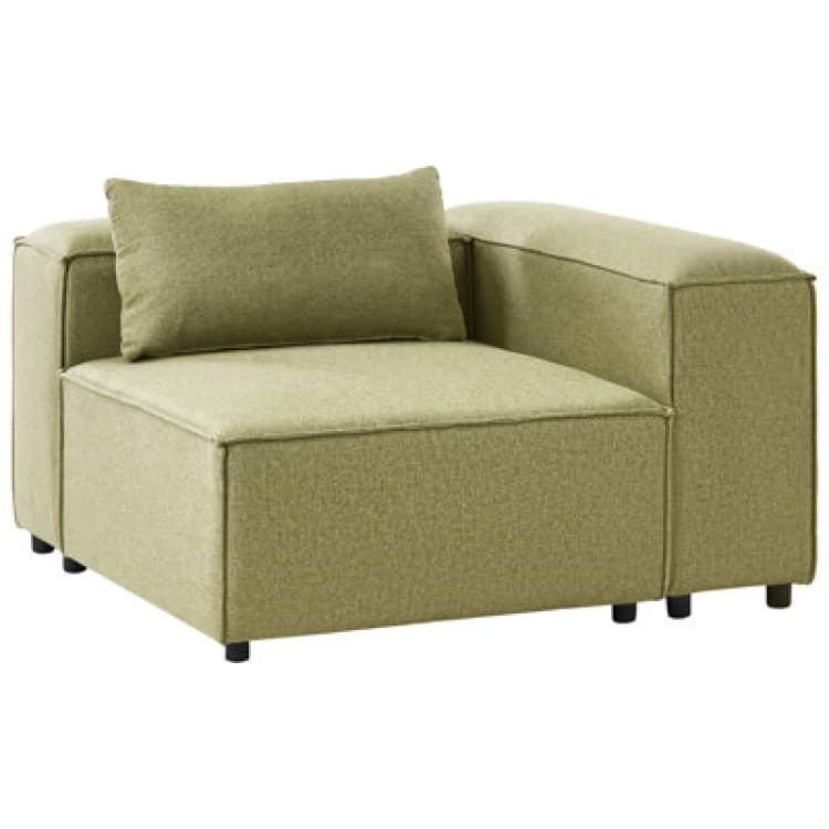 Image of Beliani Corner Seat Brande Fabric Light Green Symmetrical