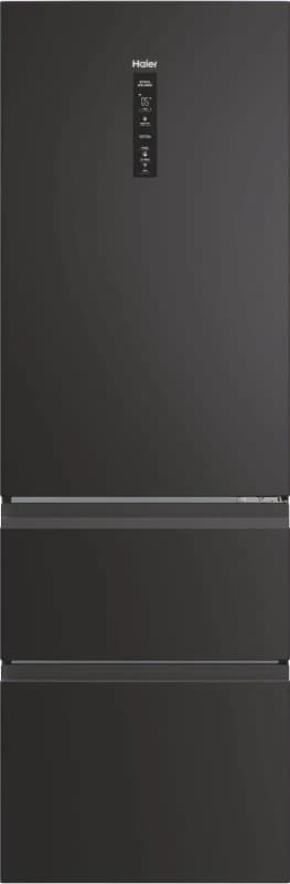 Image of Haier 3D 60 Series 3 HTW3618ENPB WiFi Connected 185cm 60/40 No Frost Fridge Freezer - Slate Black - E Rated