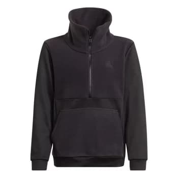 Image of adidas GR Quarter Zip Sweater Junior Girls - Black