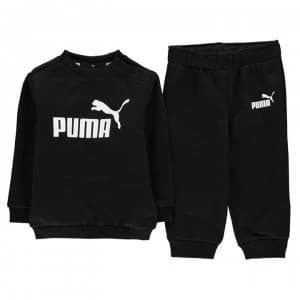 Image of Puma Crew Fleece Tracksuit Baby Boys - Black/White