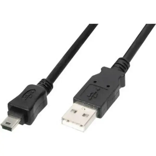 Image of Digitus Digitus USB cable USB 2.0 USB-A plug, USB-Mini-B plug 1.80 m Black incl. OTG function AK-300108-018-S AK-300108-018-S