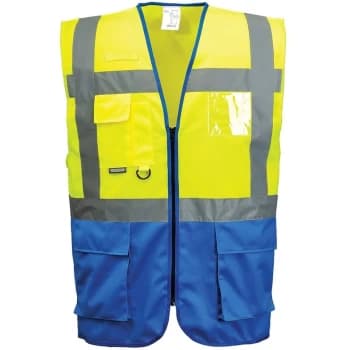 Image of C476YRBXXXL - sz 3XL Warsaw Executive Vest - Yellow/Red - Portwest