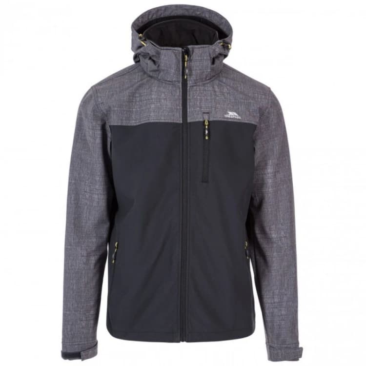 Image of Trespass Trespass Men Abbott Softshell Jacket in Dark Grey Size: X-Small Dark Grey XS Male 5059444137099