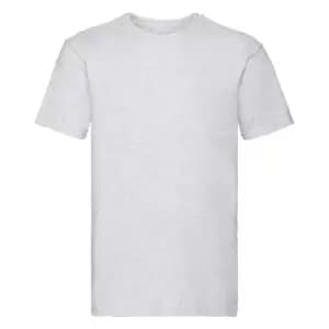 Image of Fruit Of The Loom Mens Super Premium Short Sleeve Crew Neck T-Shirt (2XL) (Ash Grey)