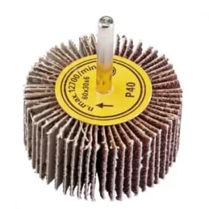 Image of Draper Abrasive Flap Wheel, 60 x 30mm, 40 Grit