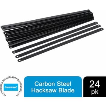 Image of Hacksaw Blade Carbon Steel 24pk 300mm 24tpi Tool Accesories 456789 - Silverline