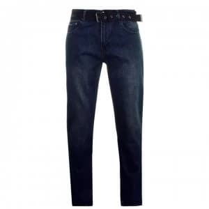 Image of Pierre Cardin Web Belt Mens Jeans - Vintage Dark