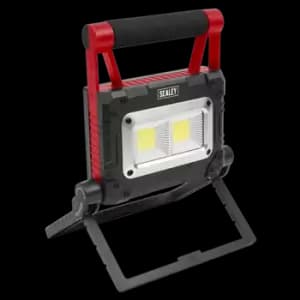 Image of Sealey 15W COB LED Solar Powered Rechargeable Portable Floodlight