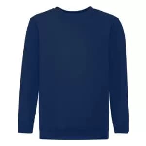 Image of Fruit Of The Loom Childrens Unisex Set In Sleeve Sweatshirt (7-8) (Navy)