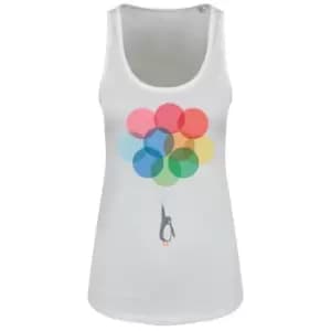 Image of Grindstore Womens/Ladies Penguin & Balloons Vest Top (L) (White)