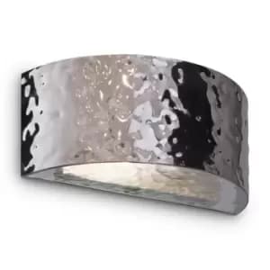 Image of Modern Ripple Chrome Semicircle Wall Lamp