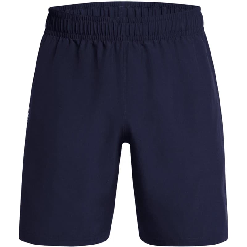 Image of Under Armour Tech Woven Wordmark Shorts Midnight Navy/White M