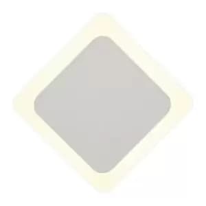 Image of Magnetic Base Wall Lamp, 12W LED 3000K 498lm, 15, 19cm Diamond Centre, Sand White, Acrylic Frosted Diffuser - Luminosa Lighting
