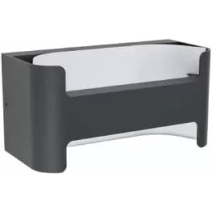 Image of Loops - IP44 Outdoor Wall Light Black & White Unusual Aluminium 4.8W Built in led