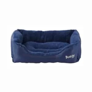 Image of Bunty Deluxe Medium Soft Dog Bed - Blue