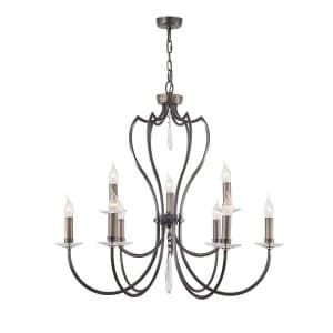 Image of 9 Light Chandelier Dark Bronze Finish, E14