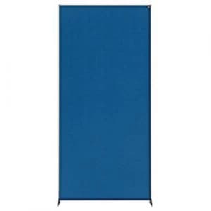 Image of Nobo Freestanding Room Divider Screen Impression Pro 800mm x 1800mm x 300mm Felt, Metal Blue