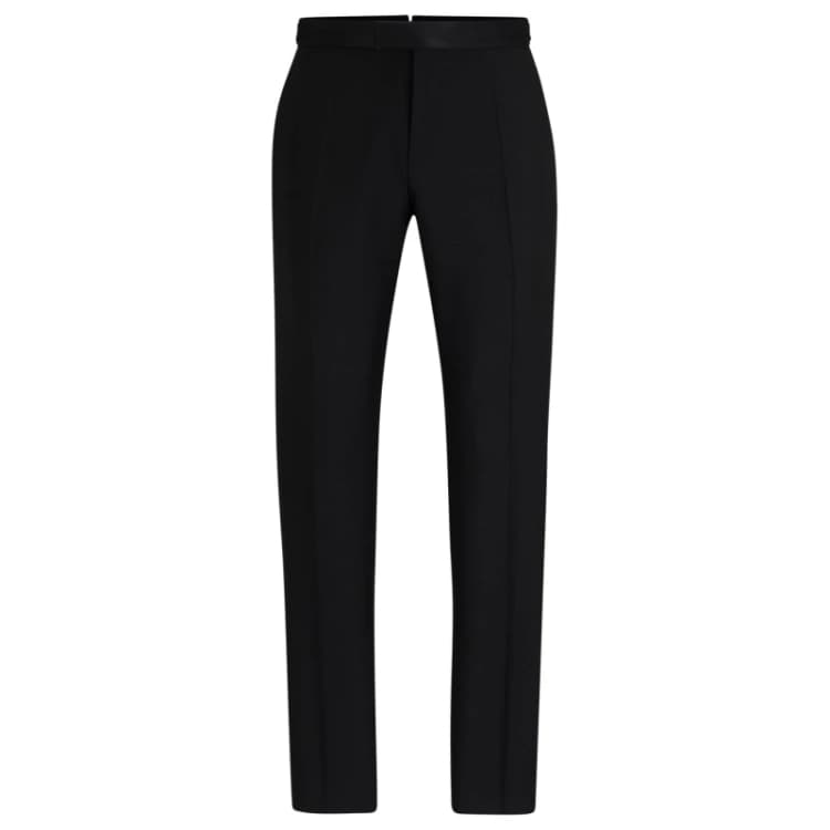 Image of Boss Mens Gee Tux Camel Suit Trousers Black 001 male 46