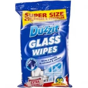 Image of Duzzit Glass Wipes 50 Pack