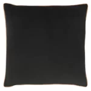 Image of Paoletti Meridian Cushion Cover (55x55cm) (Black/Blush)