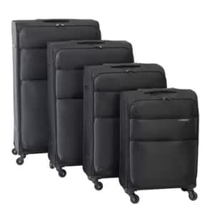 Image of Linea Sorento Fabric Small Black Cabin Suitcase
