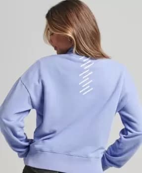 Image of Superdry Womens Core Sport Half-Zip Top Purple / Jacaranda - Size: 14
