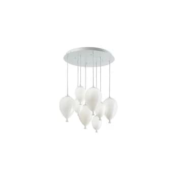 Image of Ideal Lux Clown - 8 Light Medium Balloon Cluster Pendant White, G9