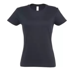 Image of SOLS Womens/Ladies Imperial Heavy Short Sleeve T-Shirt (XL) (Navy)