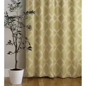 Image of Paoletti Olivia Pencil Pleat Curtains (66in x 90in) (Citrus Yellow) - Citrus Yellow
