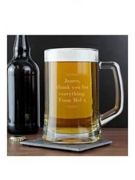 Image of Personalised Decorative Glass Tankard