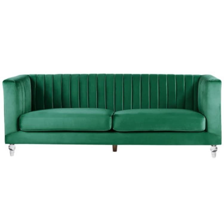 Image of Beliani Sofa 3 Seater Arvika Velvet Green