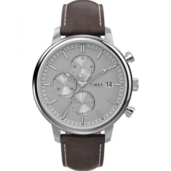 Image of Timex White And Brown 'City Collection' Watch - TW2U38800 - multicoloured