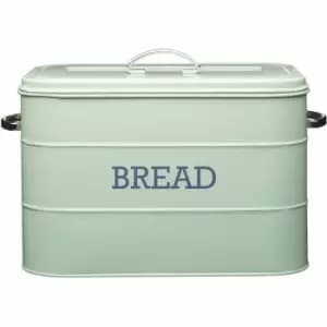 Image of KitchenCraft Living Nostalgia Large Metal Bread Bin - English Sage Green