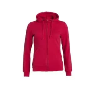 Image of Clique Womens/Ladies Plain Full Zip Hoodie (L) (Red)