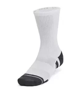Image of Under Armour Performance Tech 3pk Crew Socks - White Size M Men