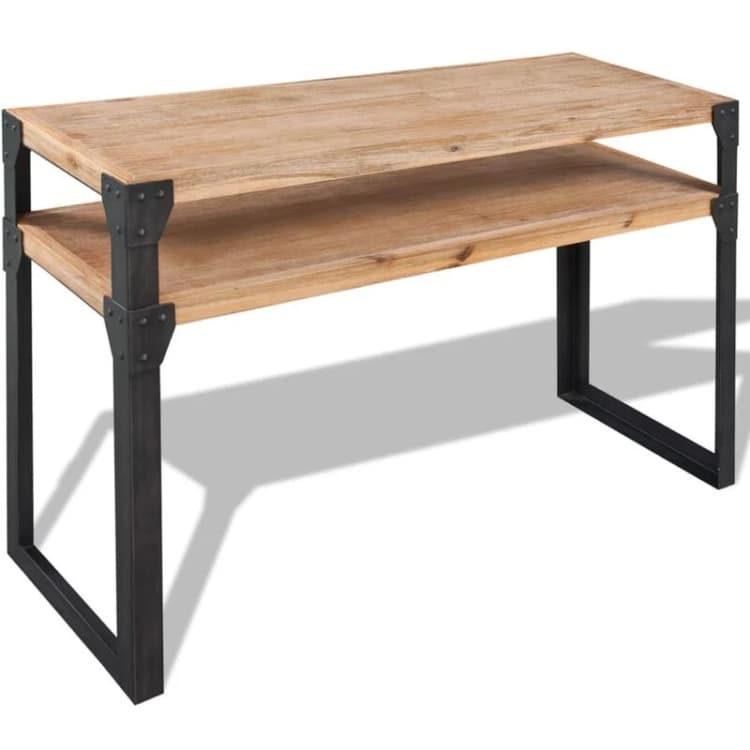 Image of vidaXL Solid Acacia Wood Console Table 120cm Hallway Side Telephone Stand