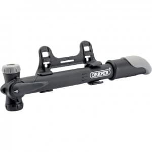Image of Draper Twin Connector Soft Grip Bicycle Hand Pump and Frame