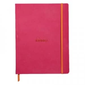 Image of Rhodiarama Soft Cover 190x250mm 160 Pages Raspberry Notebook 117512C