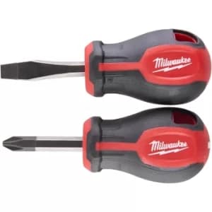 Image of Milwaukee 2 Piece Tri-Lobe Stubby Screwdriver Set
