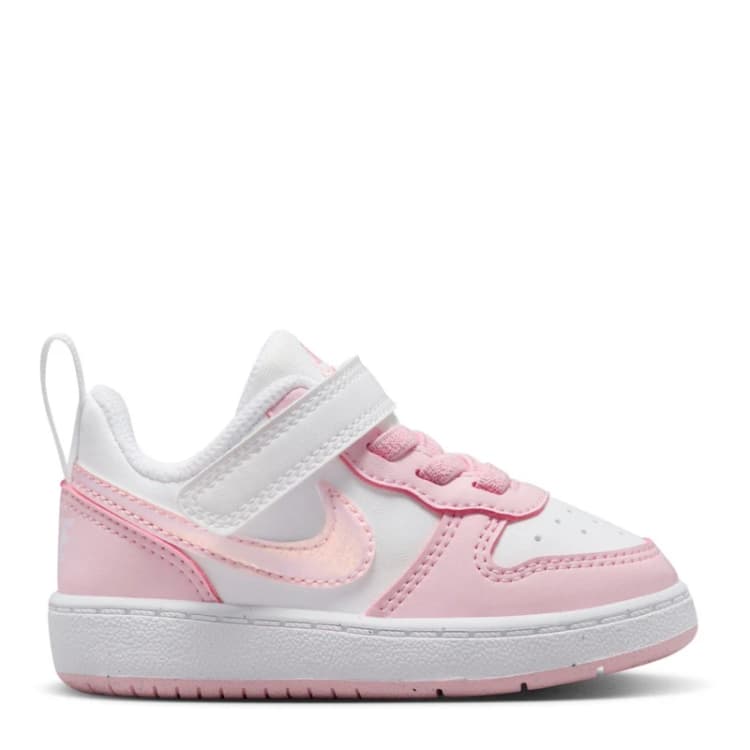 Image of Nike Court Borough Low Recraft Shoes Infants White/Pink female C3 (19)