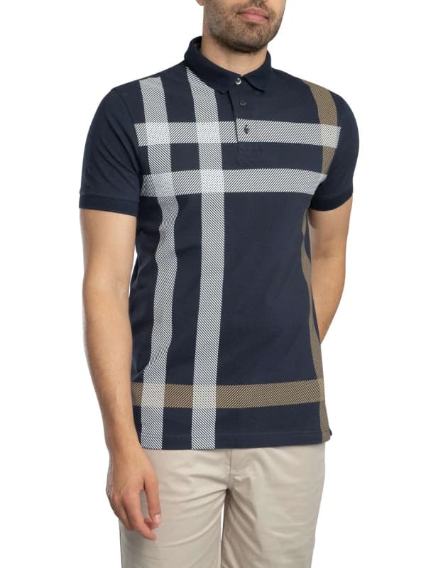 Image of Barbour Blaine Polo Shirt Navy 3XL