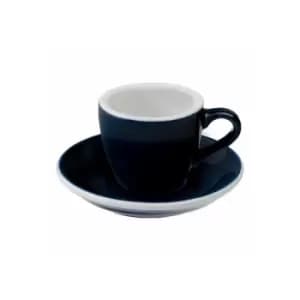 Image of Loveramics - Espresso cup with a saucer Egg Denim, 80 ml