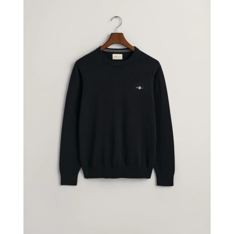 Image of Gant Classic Cotton Knit Black XL