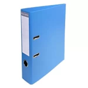 Image of Prem'Touch Lever Arch File PVC A4, S70mm 2 Ring, Blue, Pack of 10